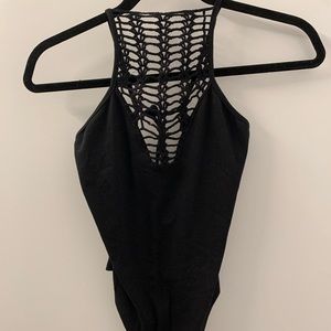 Black lace bodysuit
